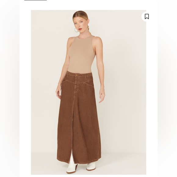Free People Come As You Are Corduroy Maxi Skirt - Picture 8 of 8